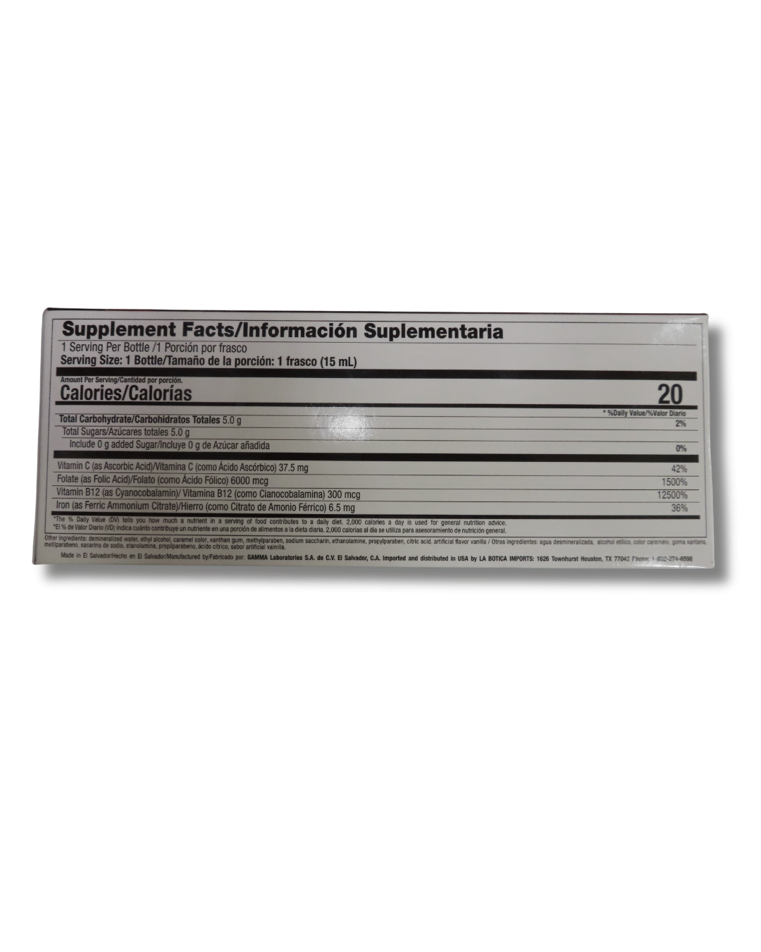 Hierro Vital Forte B12 315ml - El Mercadito Salvadoreno