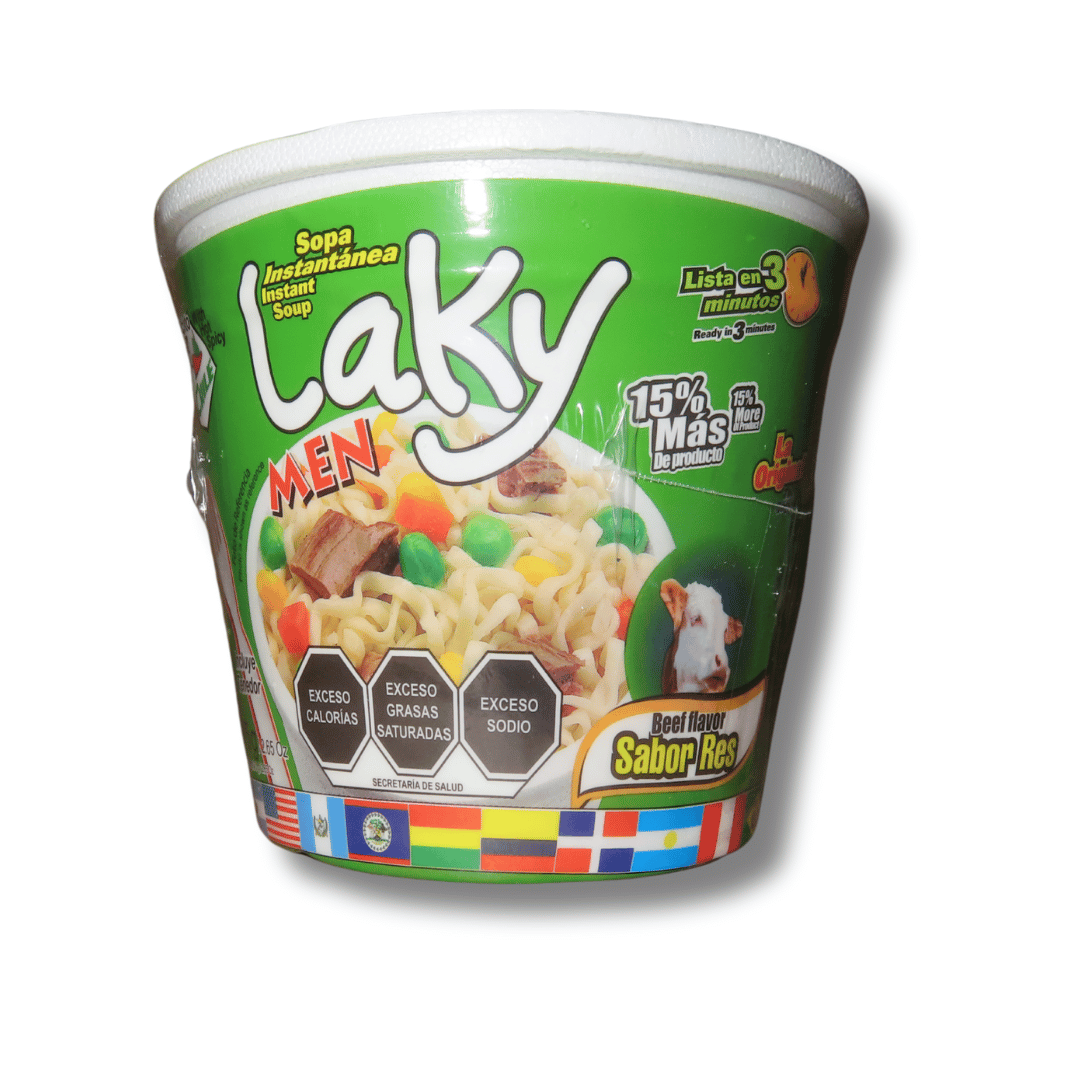 Laky Men Sopa Sabor Res 75g - El Mercadito Salvadoreno