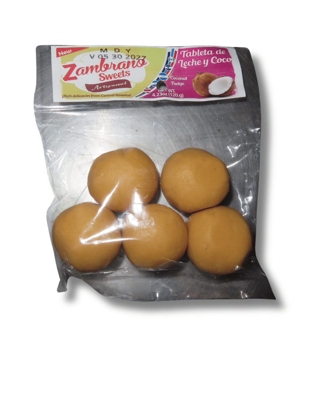 Zambrano tableta de leche y coco 120 g